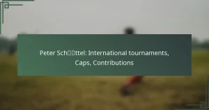 Peter Schöttel: International tournaments, Caps, Contributions