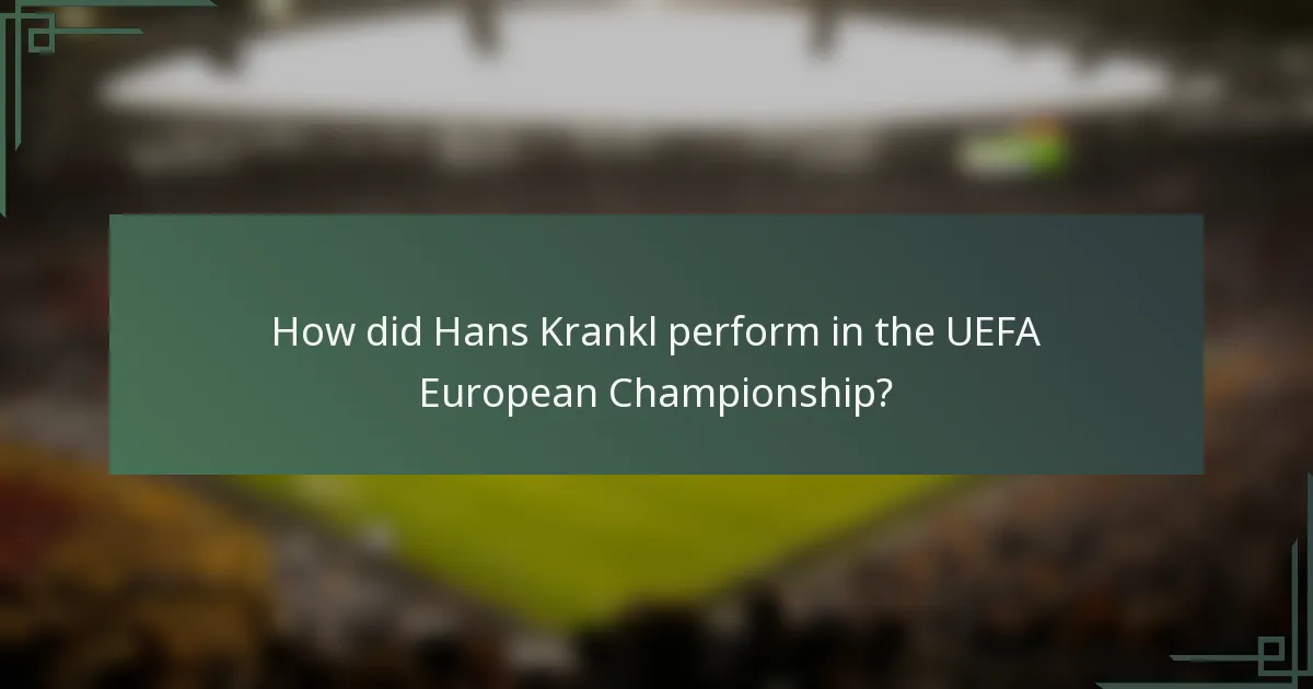 How did Hans Krankl perform in the UEFA European Championship?