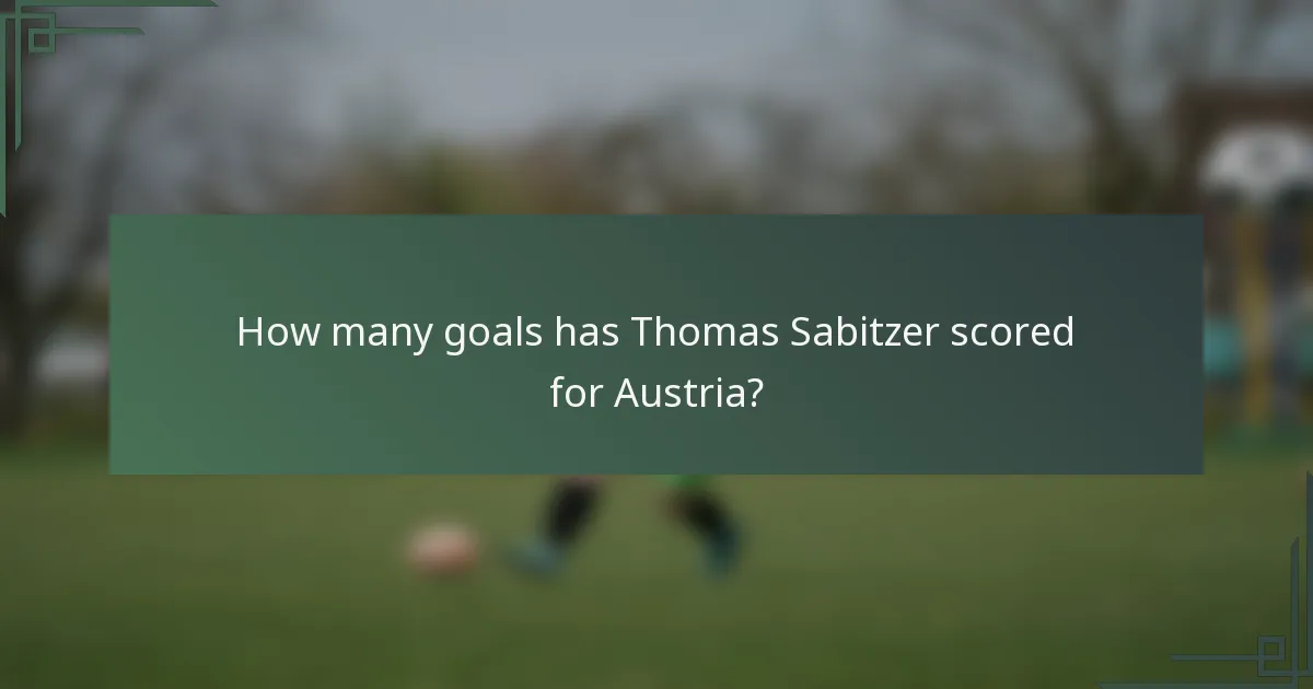 How many goals has Thomas Sabitzer scored for Austria?
